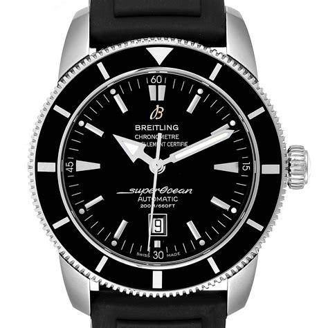 breitling superocean black rubber strap|breitling superocean heritage rubber strap.